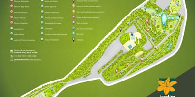 Karta över botaniska trädgården Jundiaí
