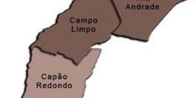 Karta över Campo Limpo sub-prefekturen