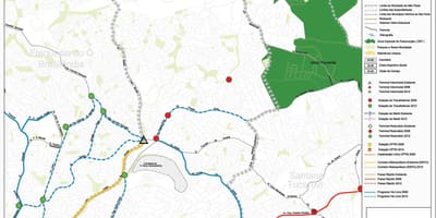Karta över Casa Verde São Paulo - kollektivtrafiken