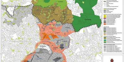 Karta över Casa Verde São Paulo - Ockupationen av mark