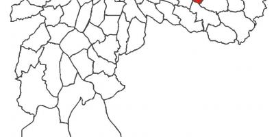 Karta över Cidade Lider distriktet