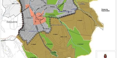 Karta över Cidade Tiradentes São Paulo - Ockupationen av mark