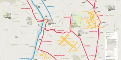 Karta över cykelväg São Paulo