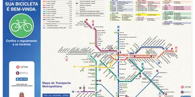 Karta över cykling guide till São Paulo