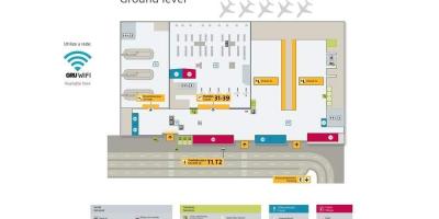 Karta över den internationella flygplatsen i São Paulo-Guarulhos - Terminal 4