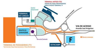 Karta över internationella flygplats Viracopos parkering