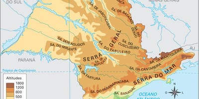 Karta över geografisk São Paulo