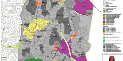 Karta över Ipiranga São Paulo - Ockupationen av mark
