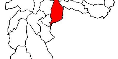 Karta över Ipiranga sub-prefekturen São Paulo