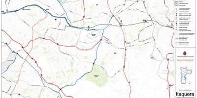 Karta över Itaquera São Paulo - kollektivtrafiken