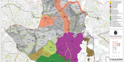Karta över Itaquera São Paulo - Ockupationen av mark