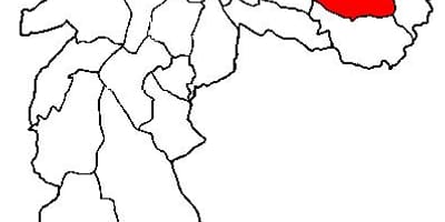 Karta över Itaquera sub-prefekturen São Paulo