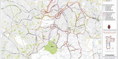 Karta över Itaquera São Paulo - Vägar