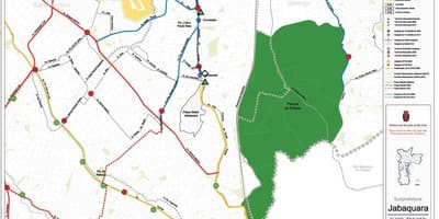 Karta över Jabaquara São Paulo - kollektivtrafiken