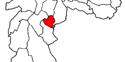 Karta över Jabaquara sub-prefekturen São Paulo