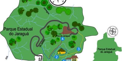 Karta över Jaraguá Topp