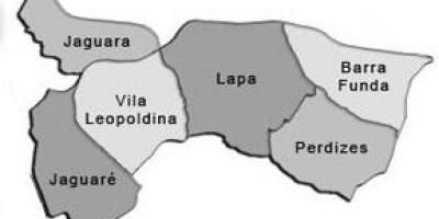 Karta över Lapa sub-prefekturen