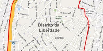 Karta över Liberdade São Paulo