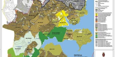 Karta över M'Boi Mirim São Paulo - Ockupationen av mark