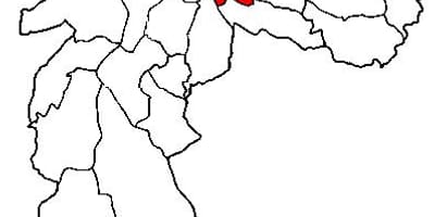 Karta över Mooca sub-prefekturen São Paulo