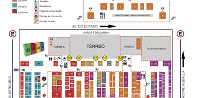 Karta över municipal market of São Paulo