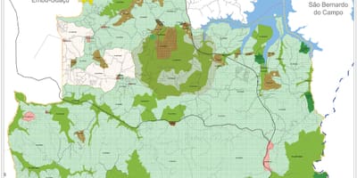 Karta över Parelheiros São Paulo - Ockupationen av mark
