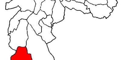 Karta över Parelheiros sub-prefekturen São Paulo