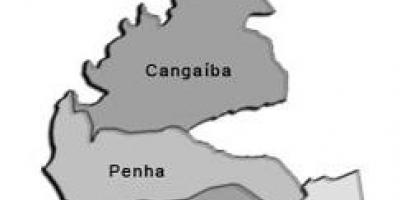 Karta över Penha sub-prefekturen