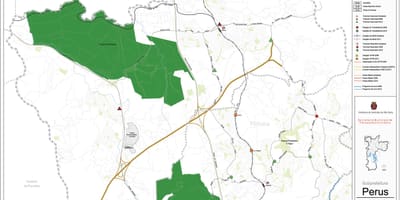 Karta över Perus São Paulo - kollektivtrafiken