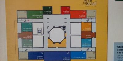Karta över pinacoteca i delstaten São Paulo