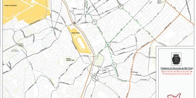 Karta över São Paulo Pinheiros - Vägar