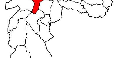 Karta av Pinheiros sub-prefekturen São Paulo
