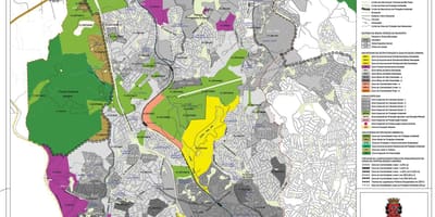 Karta över Pirituba-Jaraguá São Paulo - Ockupationen av mark