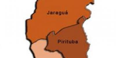 Karta över Pirituba-Jaraguá sub-prefekturen