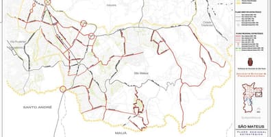 Karta över São Mateus São Paulo - Vägar
