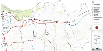 Karta över São Miguel Paulista i São Paulo - kollektivtrafiken