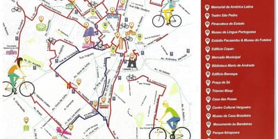 Karta över São Paulo cykelväg