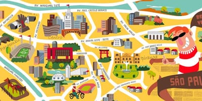 Karta över São Paulo design