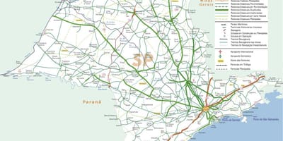 Karta över São Paulo motorvägar