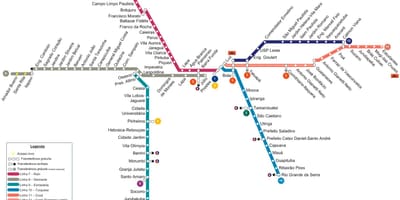 Karta över São Paulo CPTM