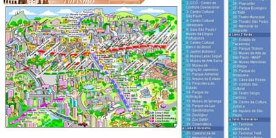 Karta över São Paulo sevärdheter