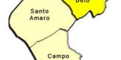 Karta över Santo Amaro sub-prefekturen