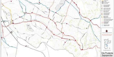 Karta över Sapopembra São Paulo - kollektivtrafiken