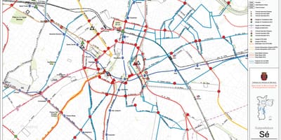 Karta i Se São Paulo - kollektivtrafiken