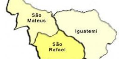 Karta över São Mateus sub-prefekturen