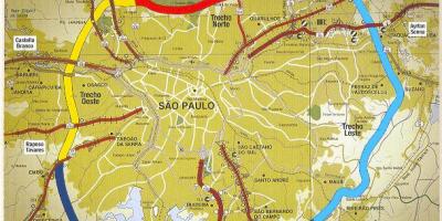 Karta över São Paulo beltway