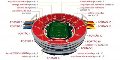Karta över São Paulo Morumbi-stadion