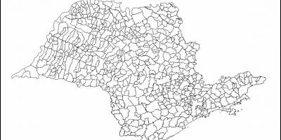 Karta över São Paulo virgin - kommuner