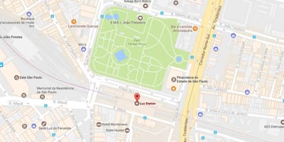 Karta över järnvägsstationen i la Luz São Paulo
