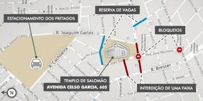 Karta över Templet i Salomos São Paulo